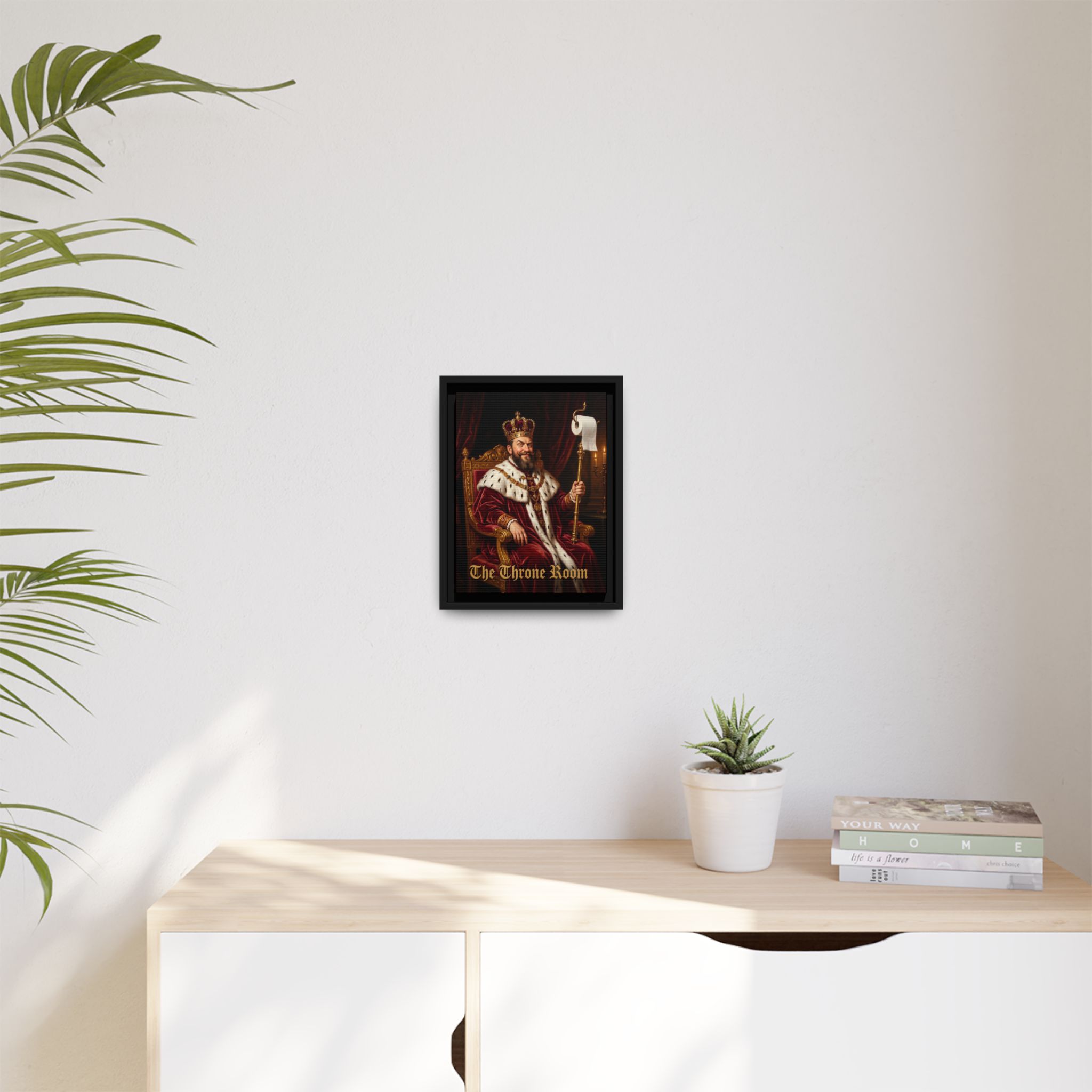 "The Throne Room" - Funny Bathroom Wall Art - Framed Matte Canvas- Regal King Portrait - Image 19