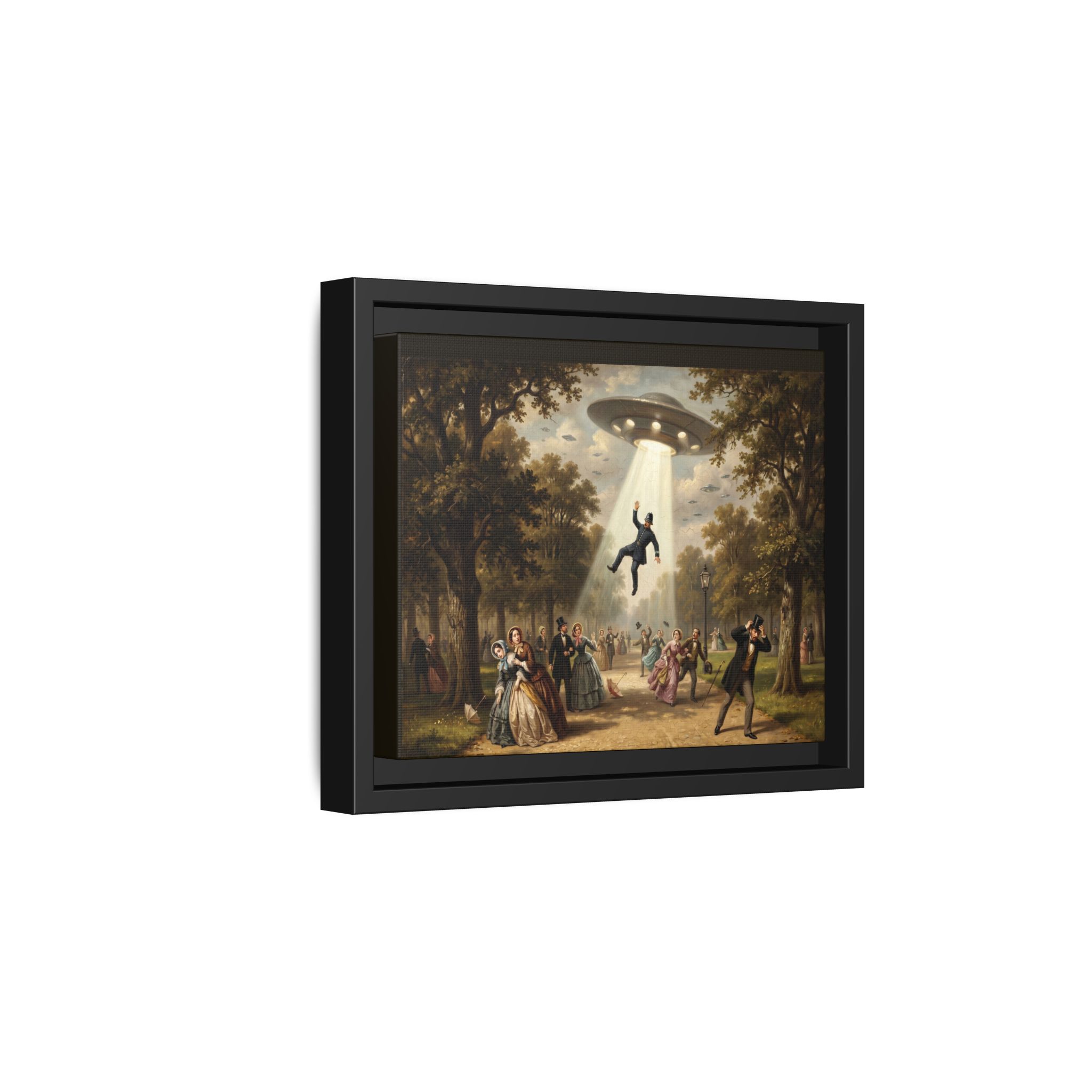 Vintage Park UFO Abduction - Funny Bathroom Art - Matte Canvas Framed Print - Image 18